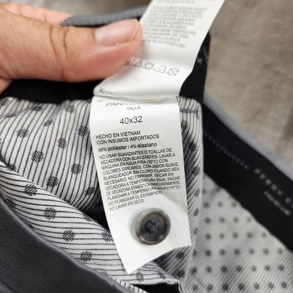 Mens Perry Ellis Premium size 40x30 Tailored Fit Flex Stretch Dress Pants - Picture 9 of 12